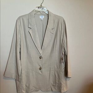 Time and Tru Light Beige Blazer